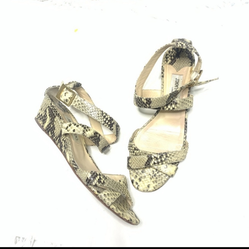 Jimmy Choo Snakeskin Sandals Size 39